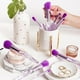 thumbnail image 3 of Conjunto De Cepillo De 10 Mangos, Duradero, Decorado Con Cristal, Morado, 3 of 6