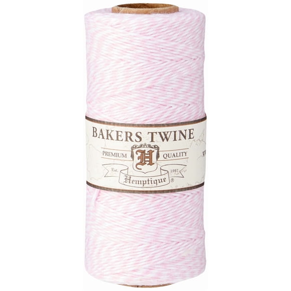 Hilo de Algodón Hemptique BTS2LTPNK-W Rosa y Blanco 125 m