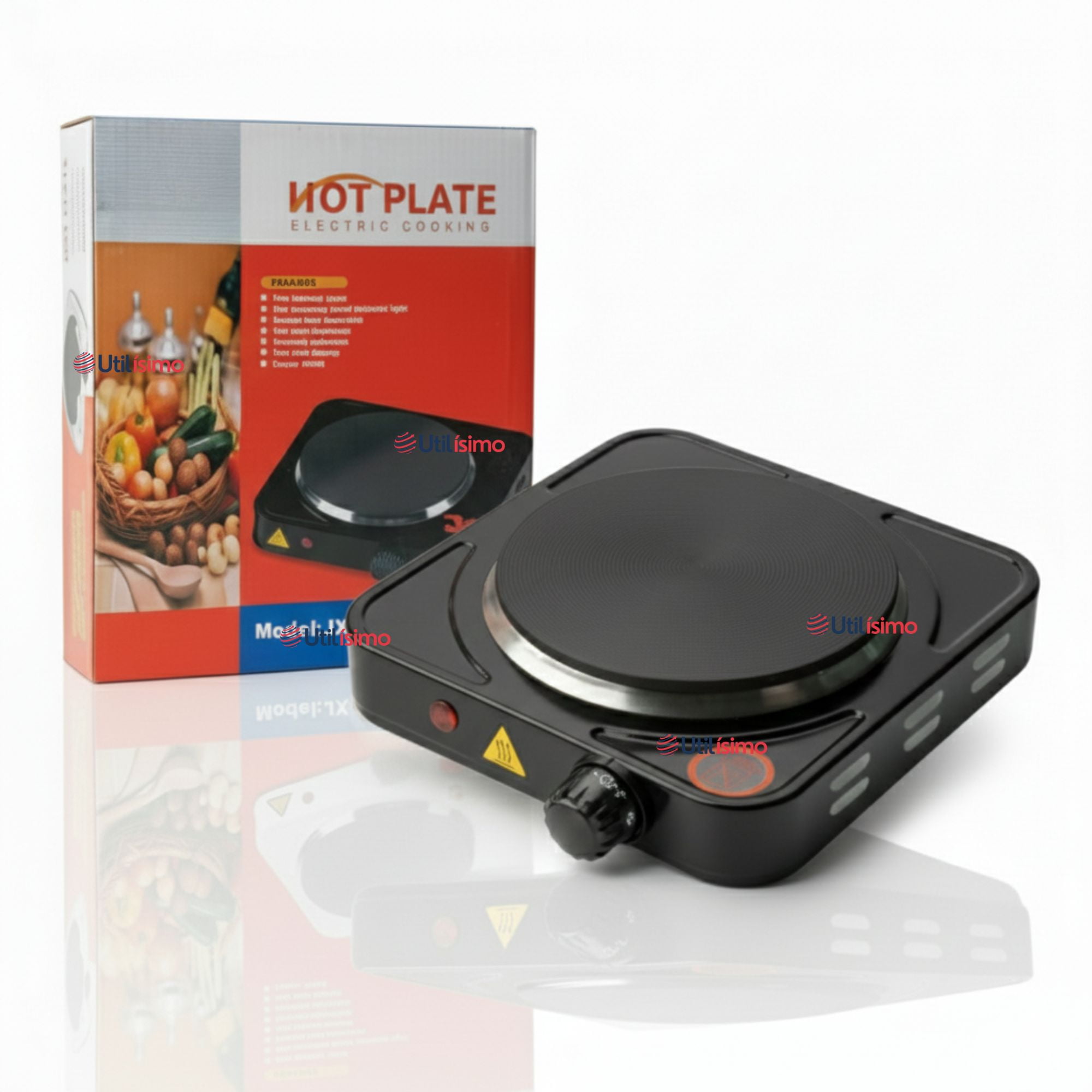 Line - Cocina Cocinilla Eléctrica 1 Plato Encimera 1000w De Potencia Color Negro