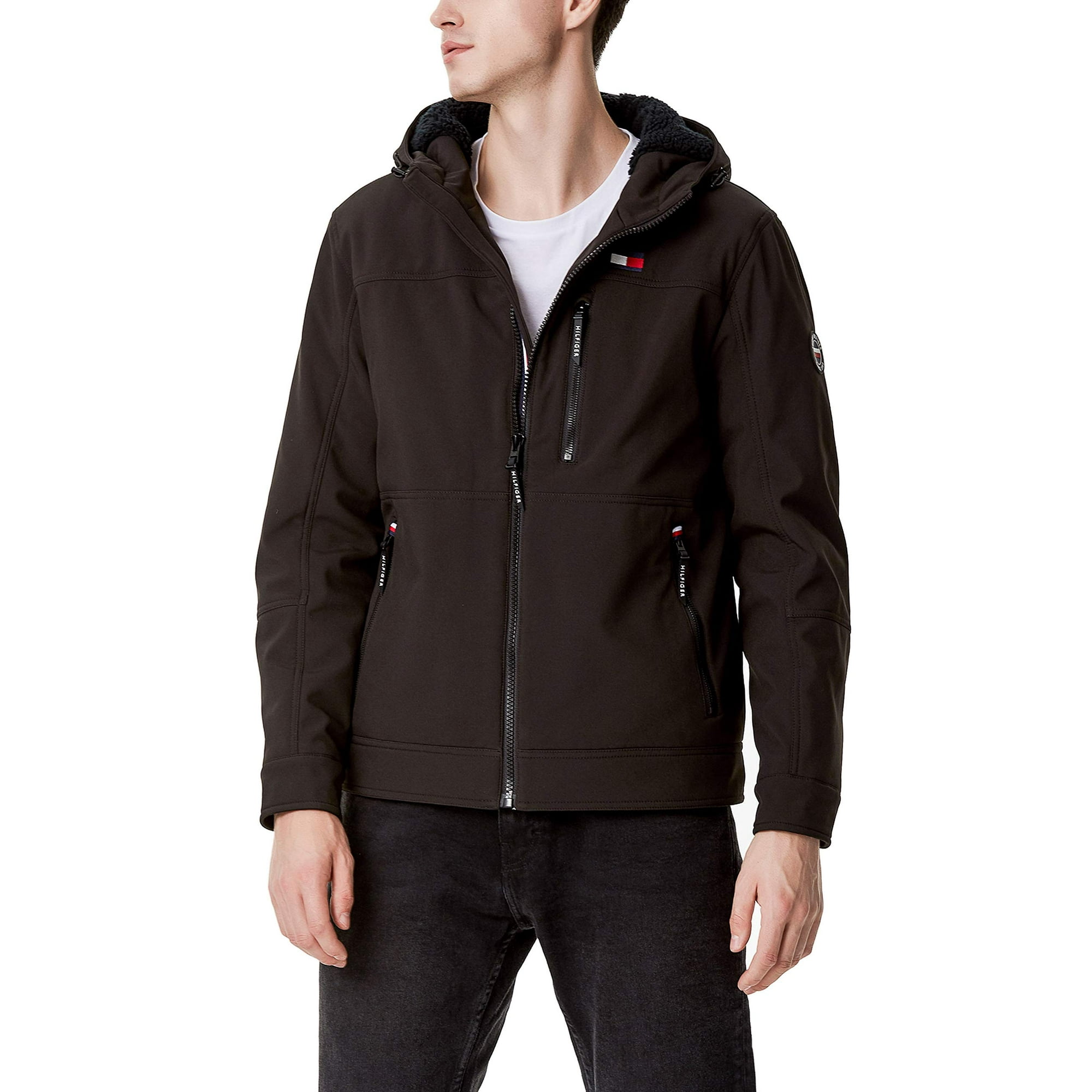 Chaqueta Tommy Hilfiger Para Hombre Con Relleno De Tela Blanda Negra, Talla S