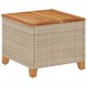 thumbnail image 1 of Mesa de patio VidaXL beige/marrón de poliratán y madera de acacia, 1 of 9