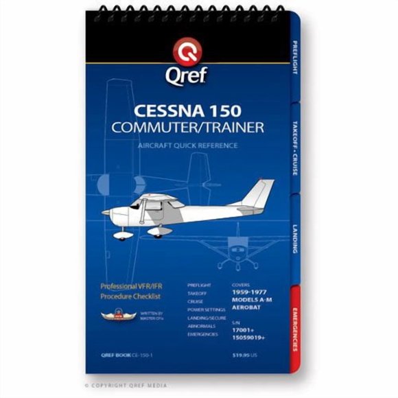 Libro de Lista de Verificación CESSNA 150 Qref Modelos 1959-77