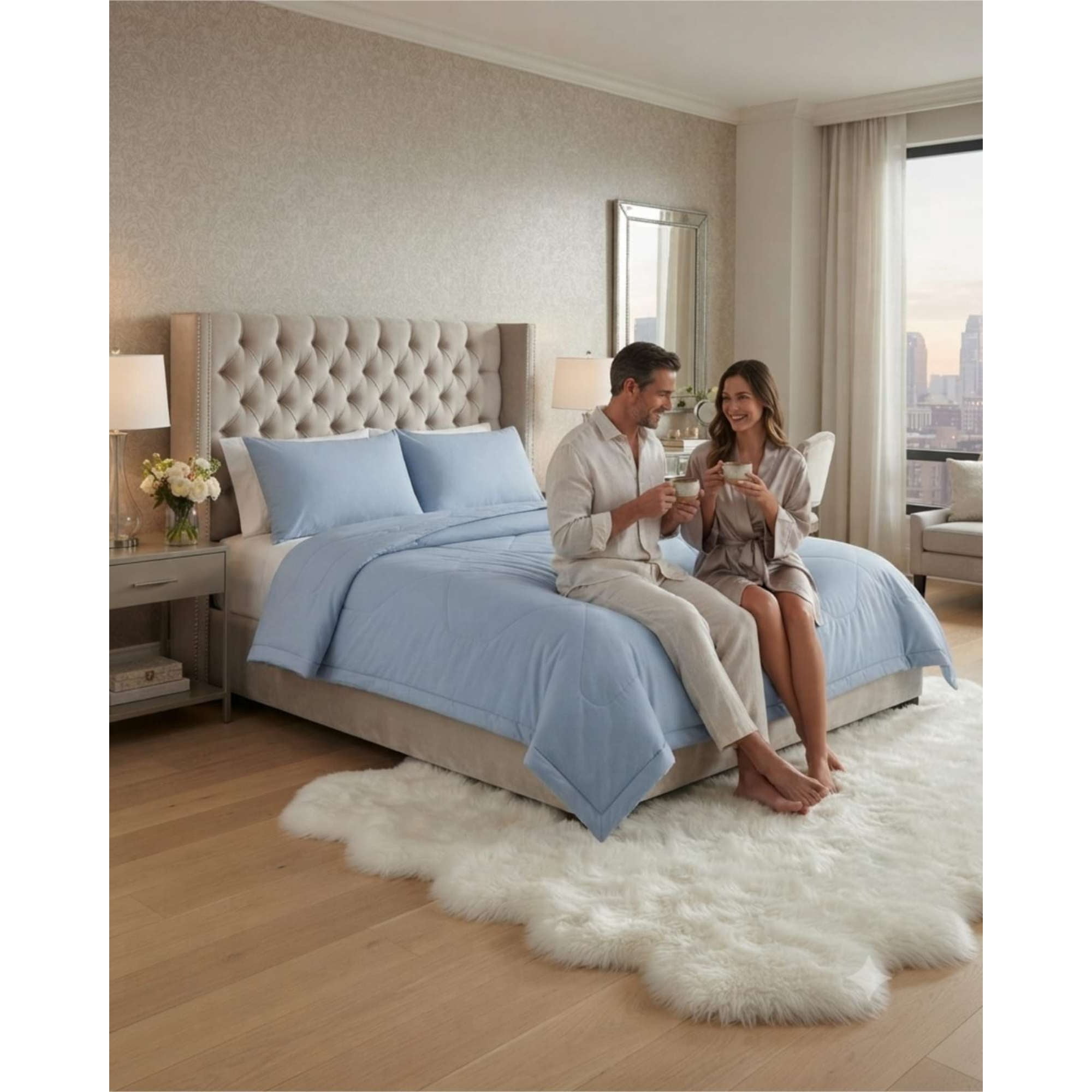 Choicexpress - Plumon Elegante Para Verano King Mas Almohada