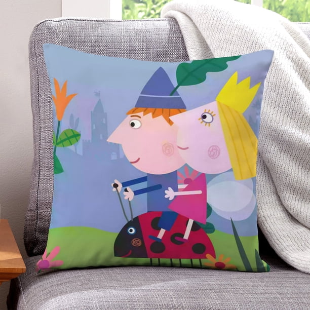 Ben y Holly Fundas de almohada de terciopelo con tema, regalos de funda de almohada, decoración para el hogar, cojín de lanzar, regalo de cumpleaños para fans y parejas.66*66cm.