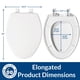 thumbnail image 3 of Asiento de inodoro Bemis 7300SLEC alargado con cierre lento, color blanco, 3 of 7