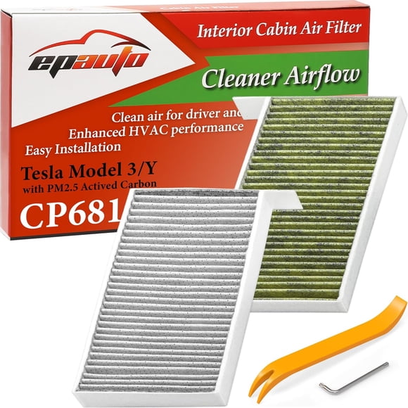 EPAuto CP681 110768100A Cabin Air Filter Replacement for Tesla Model 3 and Model Y
