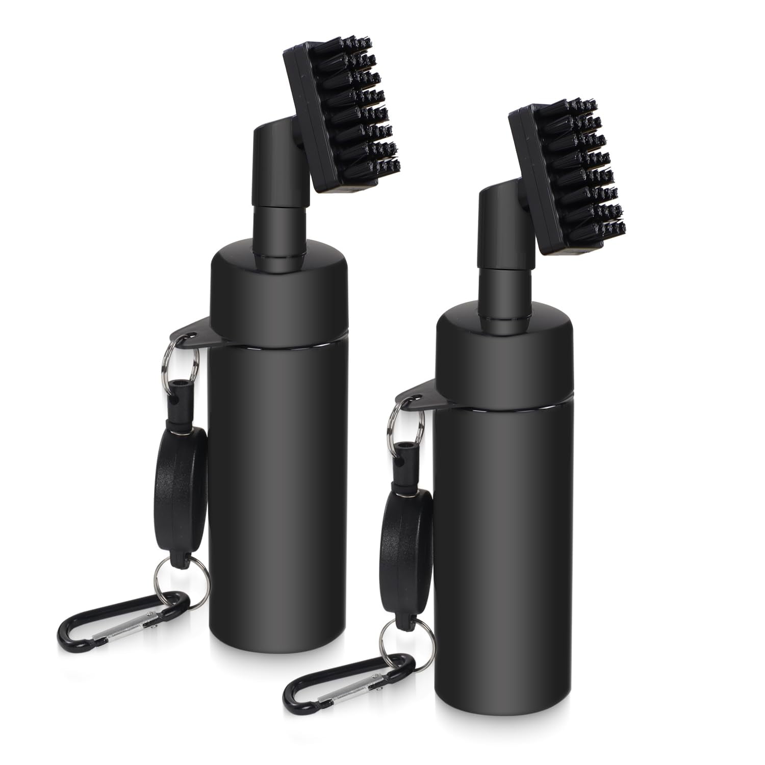 Xusx111 - Cepillo De Limpieza Del Club De Golf, Cepillo De Agua De Golf Con Botella De Agua Holdsof, Kit De Limpieza Del Club De Golf - Accesorios Esenciales De Golf Para Hombres, 2 Piezas Negras