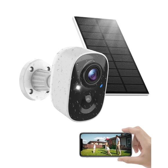 Cámara de seguridad MaxiViz Solar Wireless 2K con detección de movimiento AI