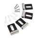 thumbnail image 5 of 4 Piezas Clips De Espejo De Acero Inoxidable Clips De Retención Pesados Para Montaje En Pared Negro Plata L, 5 of 5