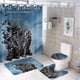 thumbnail image 1 of Juego De Tronos theme 4 piece Shower Curtain Set With Rugs Waterproof Bathroom Decor Set Includes Bath Mat U shaped Rug Toilet Lid Cover And Curtain With Hooks, 1 of 6