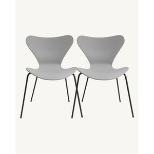 Habita2 Chile - Set 2 Sillas Jlove Pp Black - Gris