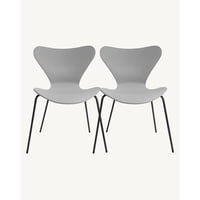 Habita2 Chile - Set 2 Sillas Jlove Pp Black - Gris