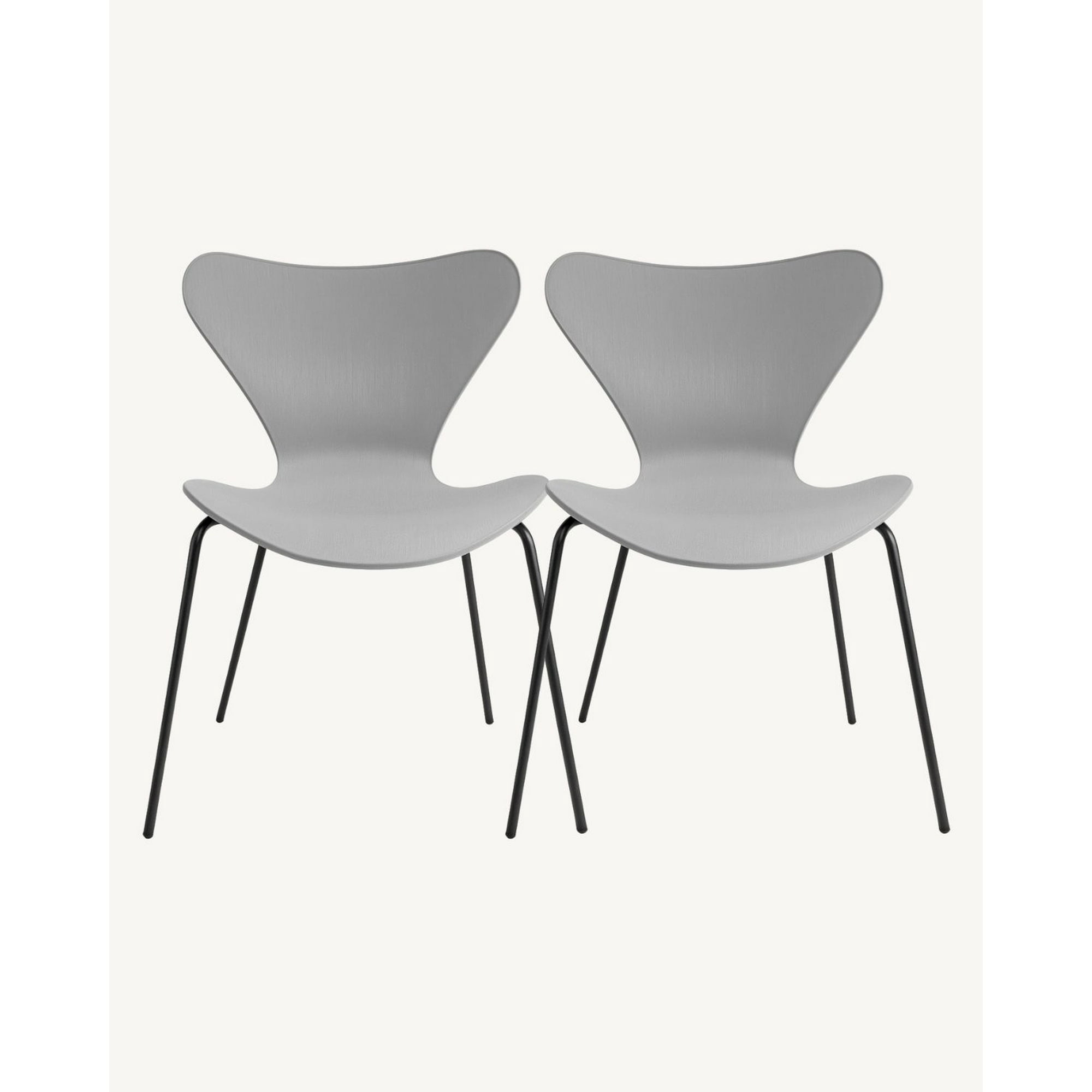 Habita2 Chile - Set 2 Sillas Jlove Pp Black - Gris