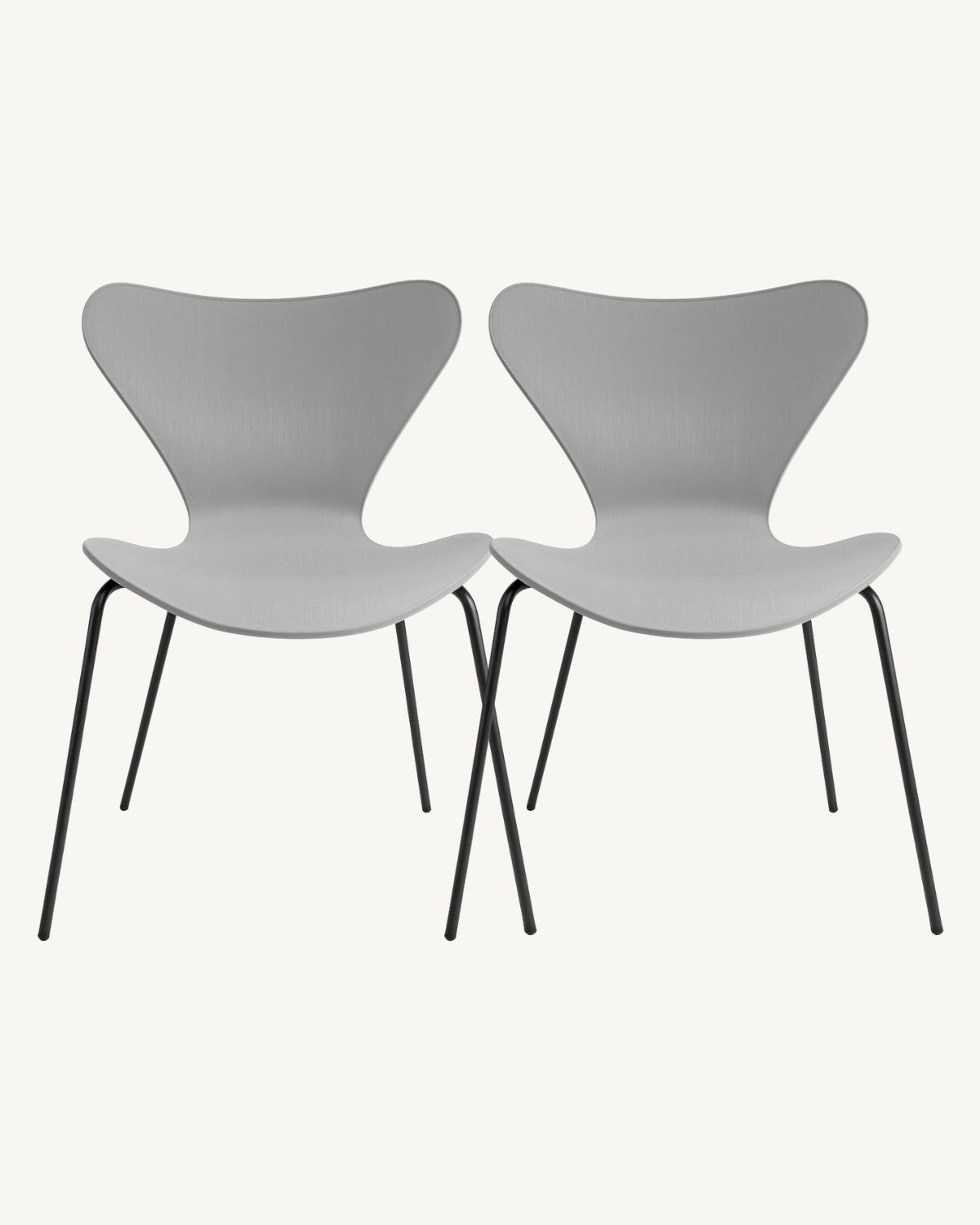 Habita2 Chile - Set 2 Sillas Jlove Pp Black - Gris