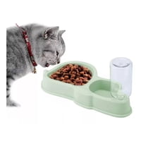 Defensor - Dispensador De Agua + Plato Antiansiedad (Ahogo) Todo En Uno Verde