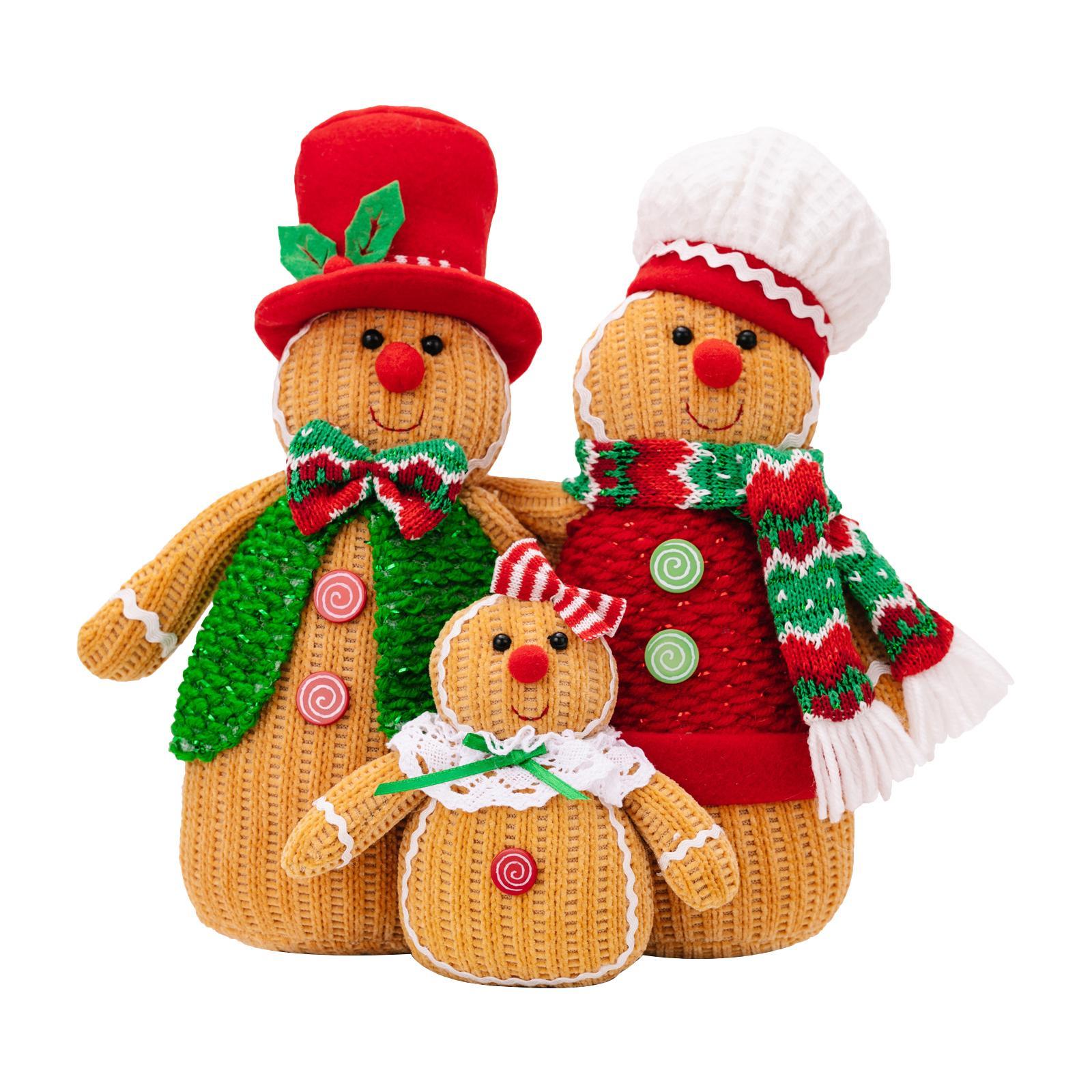 Bothyi - 3 Muñecos De Jengibre De Peluche Para Niños, Regalo Para Árbol De Navidad