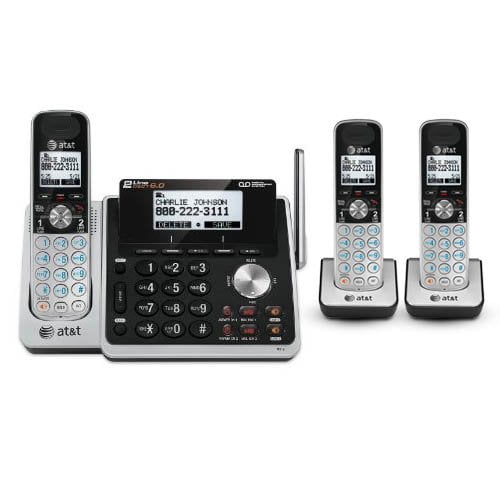 Teléfono Inalámbrico At&t Tl88102 Con 3 Auriculares Y 2 Líneas Dect 6.0