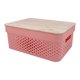 thumbnail image 2 of Cesto De Ropa 11L CH00329 Tapa Bambú Rosado, 2 of 5