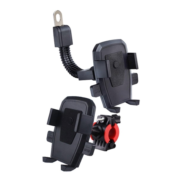 Soporte genérico para teléfono de bicicleta, piezas de reparación giratorias resistentes, accesorios de soporte para teléfono de motocicleta para , Negro