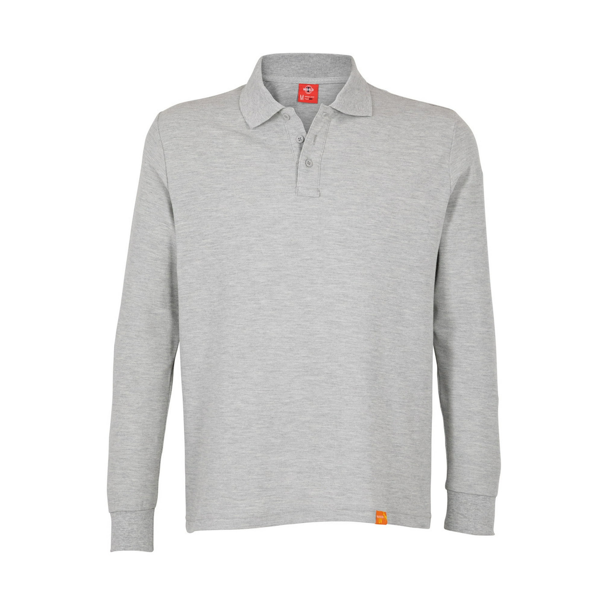 T-world - Polera Polo 60% Algodón Manga Larga Hombre Gris