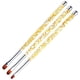 thumbnail image 1 of 3X Punta Redonda Pincel Para Uñas Pincel Para Pintar Pluma Manicura Nail Art Amarillo, 1 of 5