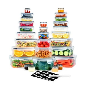 Juego De Recipientes De Almacenamiento De Alimentos Fooyoo, 56 Piezas, Herméticos Sin Bpa