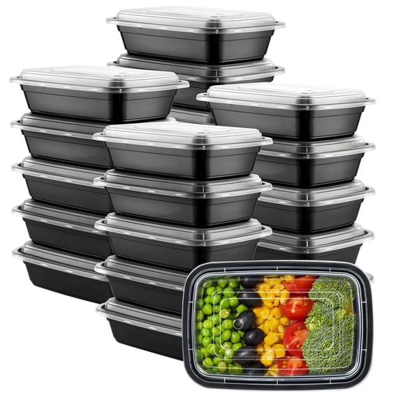 Envases para preparación de comidas, paquete cómodo de 700 ml, 1 compartimento x 50