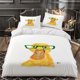 thumbnail image 1 of Yellow Platypus Themed Bedding Three-Piece Set Duvet Cover and Pillowcase Set, 1 of 1