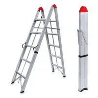 Genérico - Escalera Plegable Aluminio 5 Escalones Tipo Tijera 150Kg