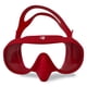 thumbnail image 1 of Máscara de buceo sin marco SCUBA Network Spartacus roja de bajo hierro, 1 of 9