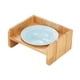 thumbnail image 1 of Cuenco De Cerámica Para Gatos Con Estante Elevado De Madera, Estable Y Práctico Para Gatitos Y Mascotas Pequeñas, Color Azul, 1 of 2