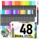 thumbnail image 1 of Plumas de pincel TBC The Best Crafts 48 colores de doble punta, 1 of 6