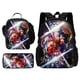 thumbnail image 1 of Cartoon Man M-Marvels Iron 3 pcs set Child School Backpack with Lunch Bags ,Pencil Bags School Bags for Boys Girls Best Gift, 1 of 3