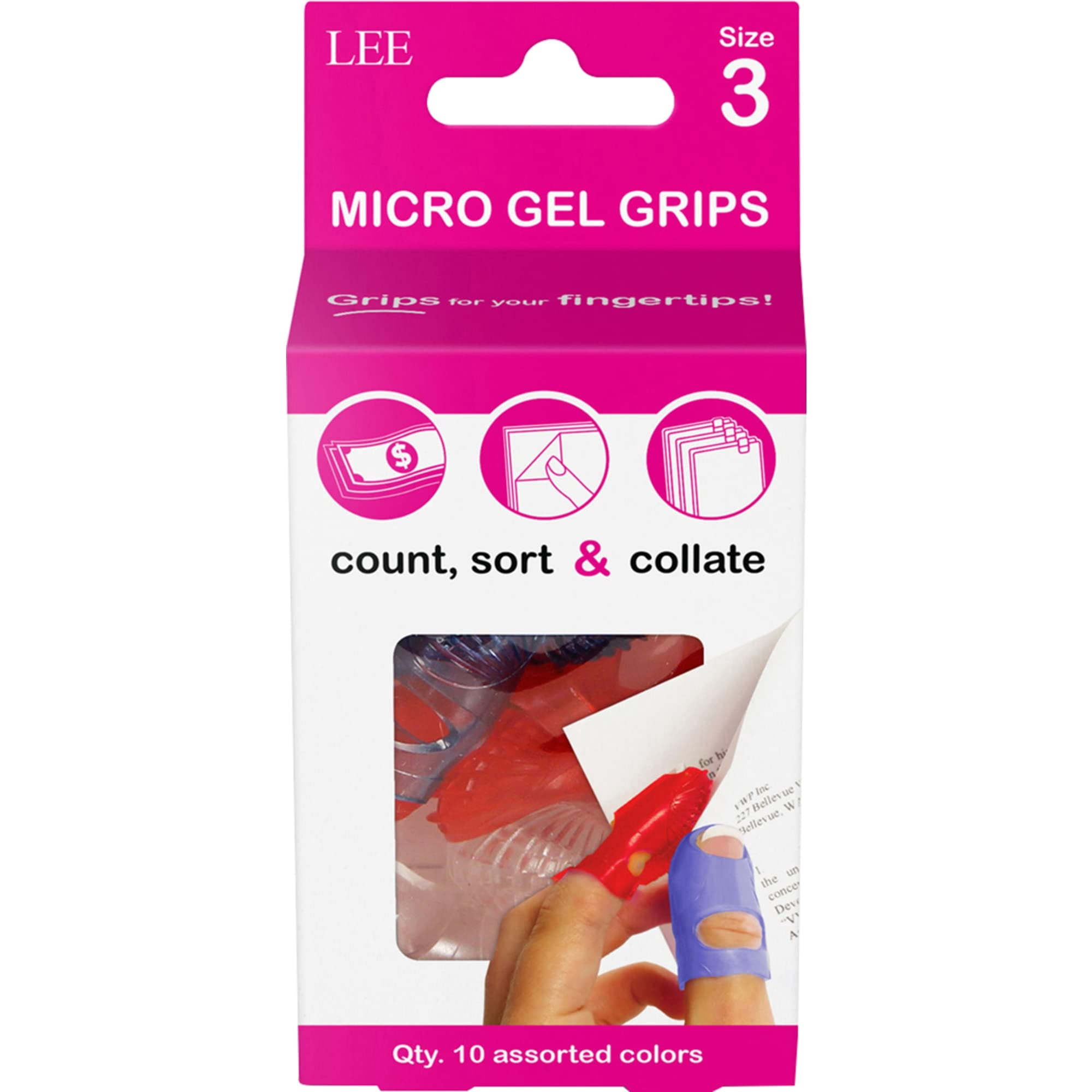 Lee Products Company - Microgel Tippi De Lee Products Con Punta De Dedo, Talla 3, Talla Xs