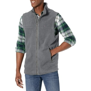 Chaleco Tommy Hilfiger De Forro Polar Para Hombre, Color Gris Claro, Talla S