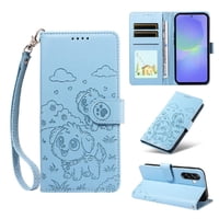 Funda Billetera Foxdock Compatible Con Samsung Galaxy A36 5G, Diseño Perrito Tierno, Ranuras Para Tarjetas Y Soporte Plegable