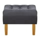 thumbnail image 1 of Pouf Wood 1c Felpa 04 Gris, 1 of 4