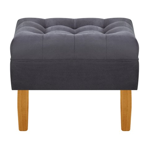 Bodevir - Pouf Wood 1C Felpa 04 Gris