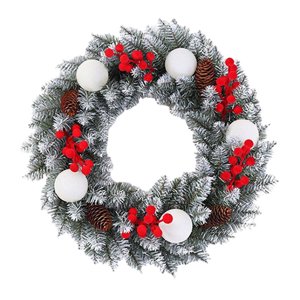 Bothyi - Guirnalda Navideña Artificial, Decoración Navideña Para Oficina De Hotel, Color Blanco