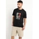 thumbnail image 2 of Polera Jersey Estampada Cuello Redondo Negro negro 5XL, 2 of 4