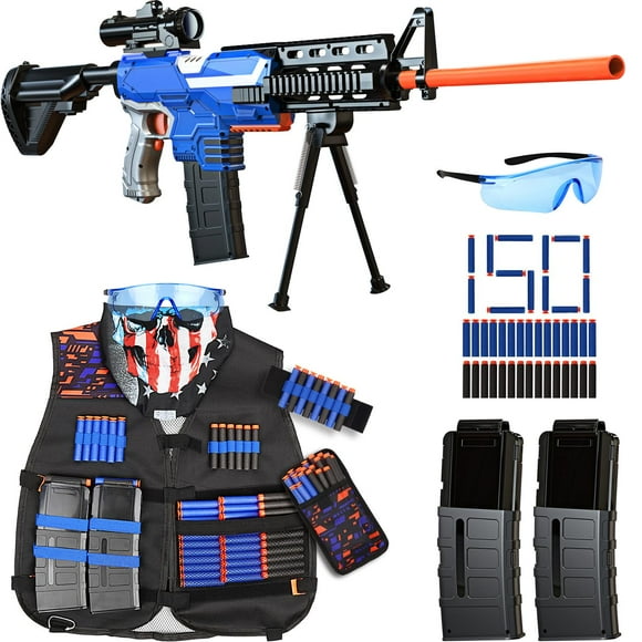 Rifle de francotirador automático Toy Gun Vioofun con chaleco táctico y 150 dardos