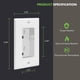 thumbnail image 5 of Receptacle Outlet TOPGREENER empotrado de 1 elemento, 15 A, 125 V, blanco, paquete de 2, 5 of 7