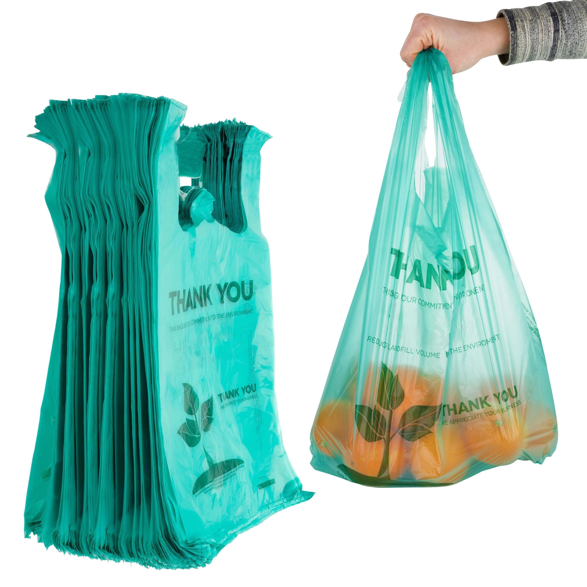 Bolsas De Supermercado Ecológicas Stock Your Home, 100 Unidades, Reutilizables De Pla