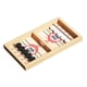 thumbnail image 5 of Juego De Hockey De Madera De Mesa Juego De Disco Rápido Portátil Para Cumpleaños Vacaciones Familiares S Rojo Con 10 Ajedrez, 5 of 5
