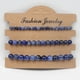 thumbnail image 1 of 3pcs/set Colorful Natural Stone Beads Bracelets - Stretchable Bangle Jewelry Gift for Women, 1 of 5