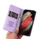 thumbnail image 5 of Funda Billetera de Cuero para Samsung Galaxy S21 Ultra con Tarjetero y Soporte - Tapa Magnética Morado, 5 of 6