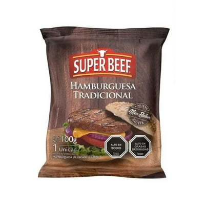 Hamburguesa Vacuno Y Cerdo Tradicional 100 G Super Beef