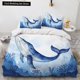 thumbnail image 2 of 3D Octopus Duvet Cover King Queen Size Cute Cartoon Ocean Animal Bedding Set for Kids Teens Sealife 2/3pcs Polyester Quilt Cover, 2 of 5