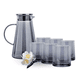thumbnail image 1 of Juego de Jarra De Vidrio Elegante Con Tapa y 6 Vasos, 1 of 7