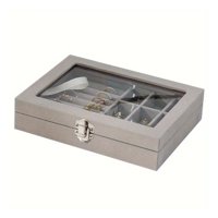 Click Ventas - Caja De Almacenamiento Joyeria Caja Anillos Con Boton